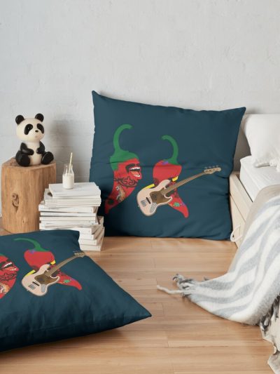 Rhcp Peppers Throw Pillow Official Red Hot Chili Peppers Merch