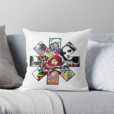 Funny Eight Side Throw Pillow Official Red Hot Chili Peppers Merch