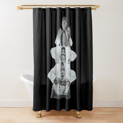 Rhcp-Vintage Red Black Hot Shower Curtain Official Red Hot Chili Peppers Merch