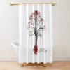 Rhcp-Vintage Red Black Hot Shower Curtain Official Red Hot Chili Peppers Merch