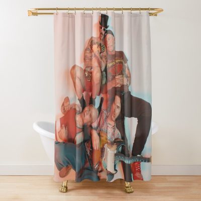 Rhcp Hot Vintage Shower Curtain Official Red Hot Chili Peppers Merch